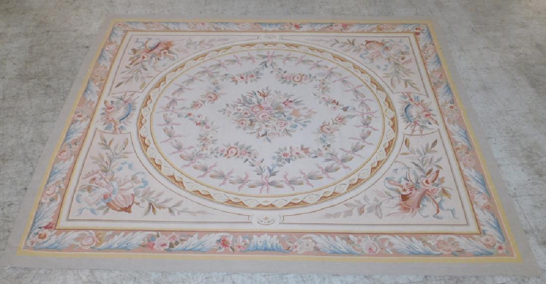 10'2" x 7'8" needlepoint rug: 10'2" x 7'8" needlepoint rug