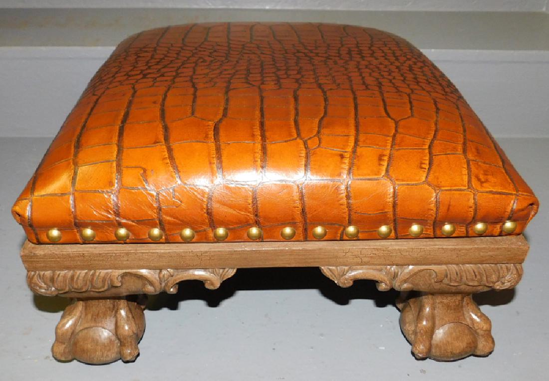 Leather ball and claw foot stool. (1 of 2)