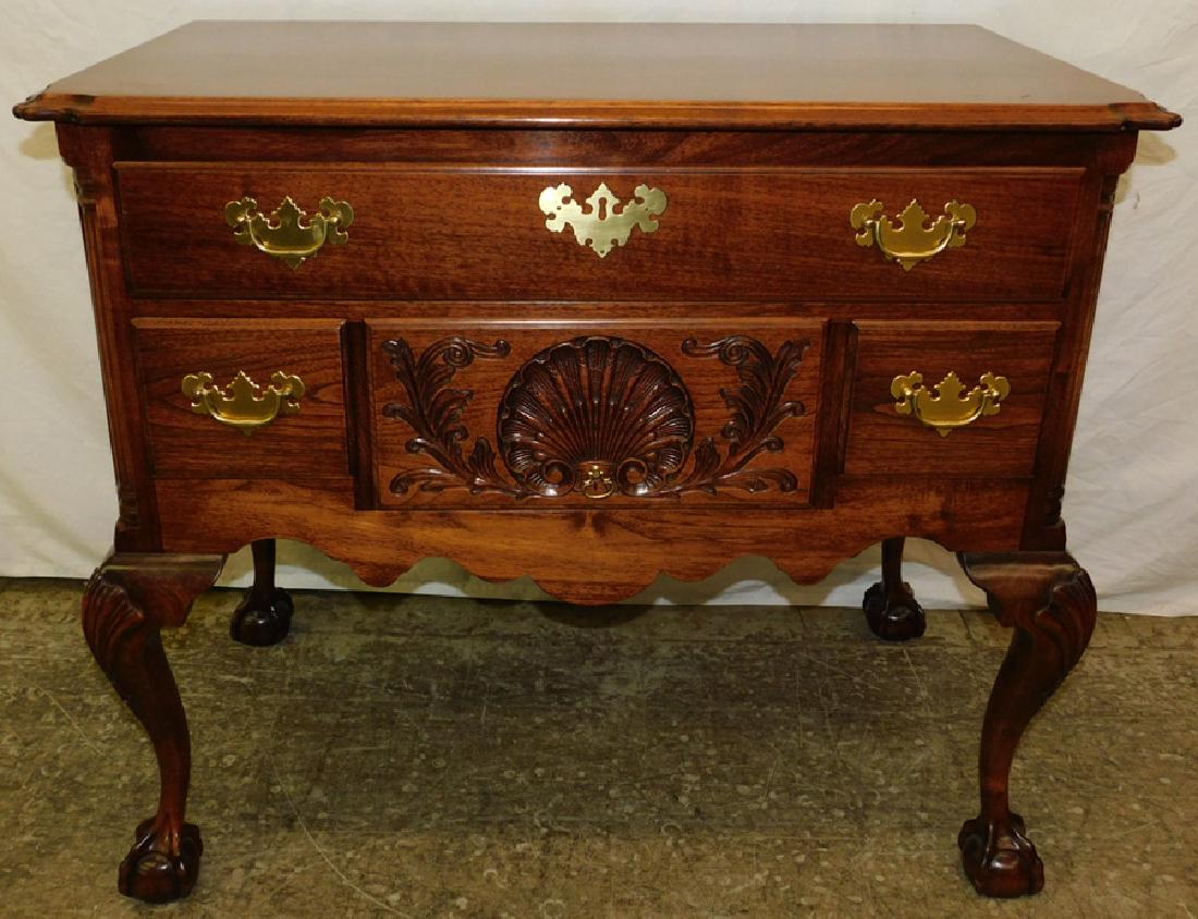 Mahogany ball and claw foot Chippendale low boy. (1 of 3)