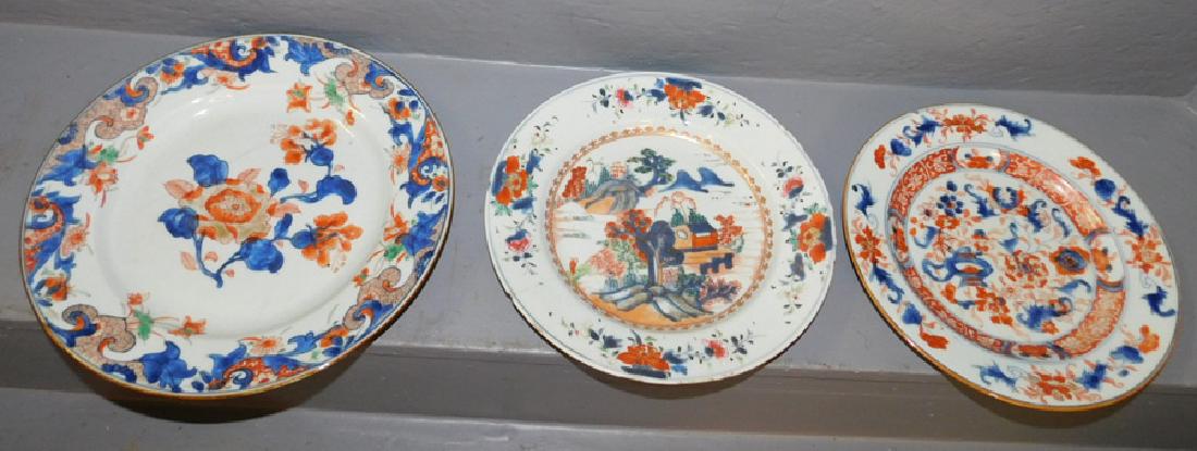 3 export 18th C plates (1 of 2)