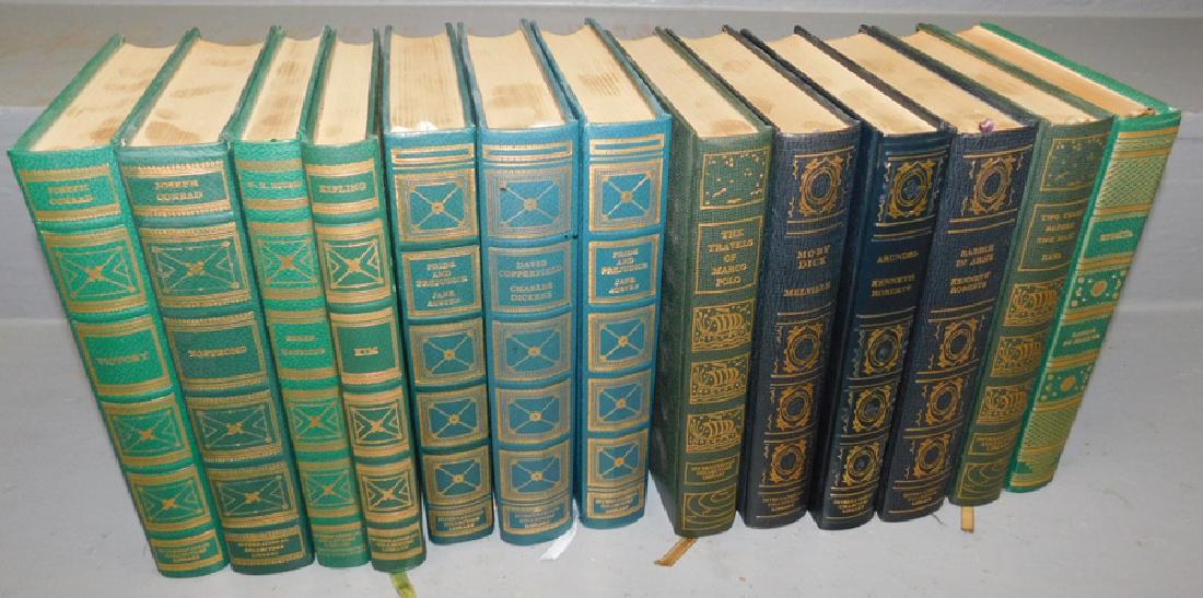 13 quarter leather bound books. (1 of 2)