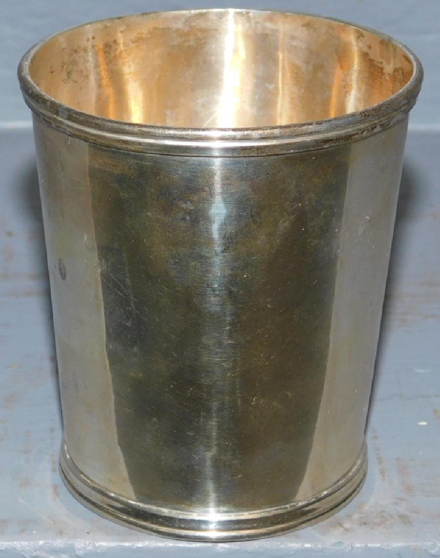 Duhme & Co. Amer. coin silver mint julep cc 1850: American coin silver Duhme & Co. mint julep by circa 1850. 3 1/2" tall.