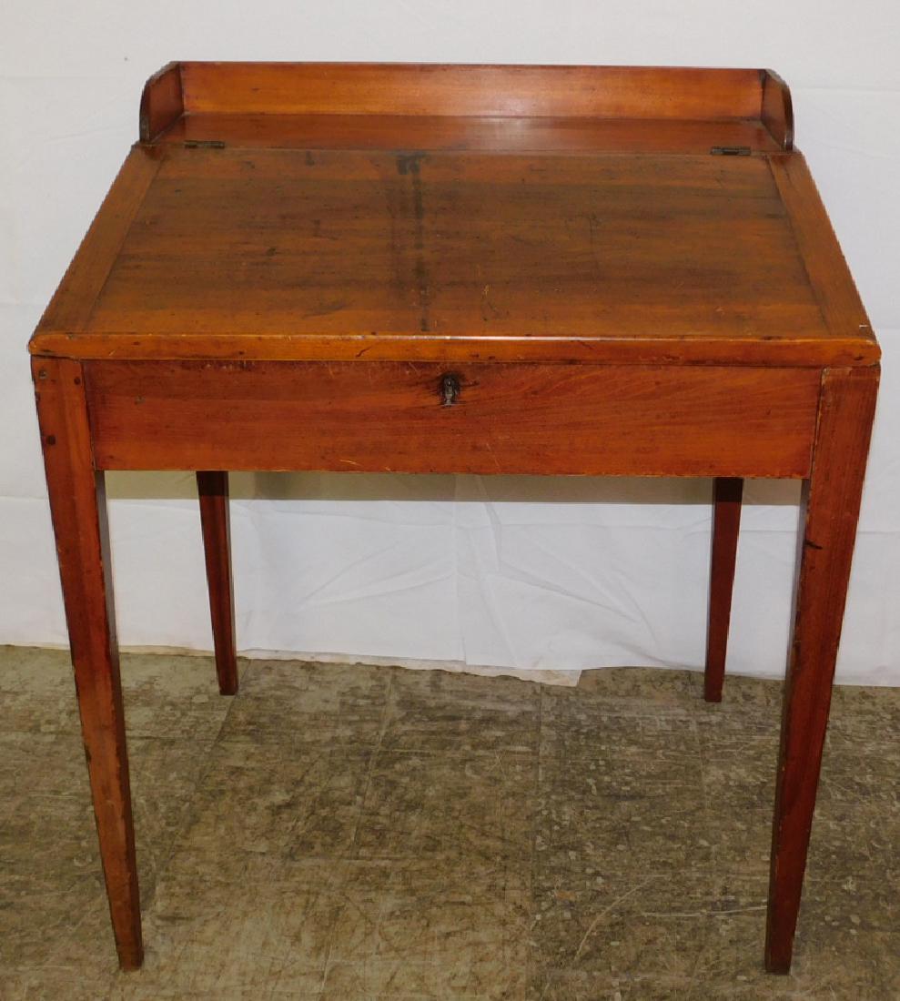 Cherry 19th C Schoolmasters desk (1 of 3)