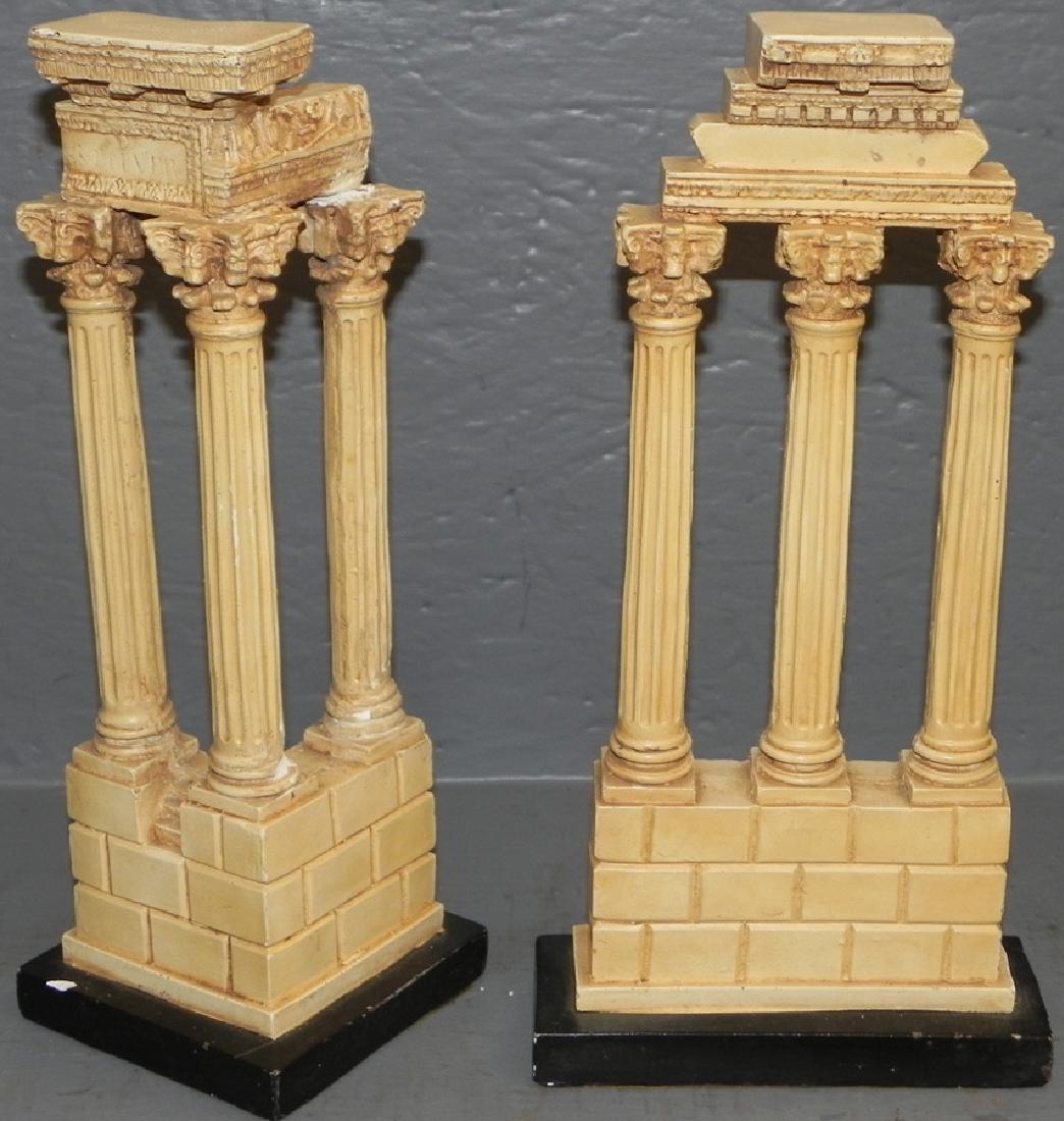 Pair of chalkware Italian columns. (1 of 1)