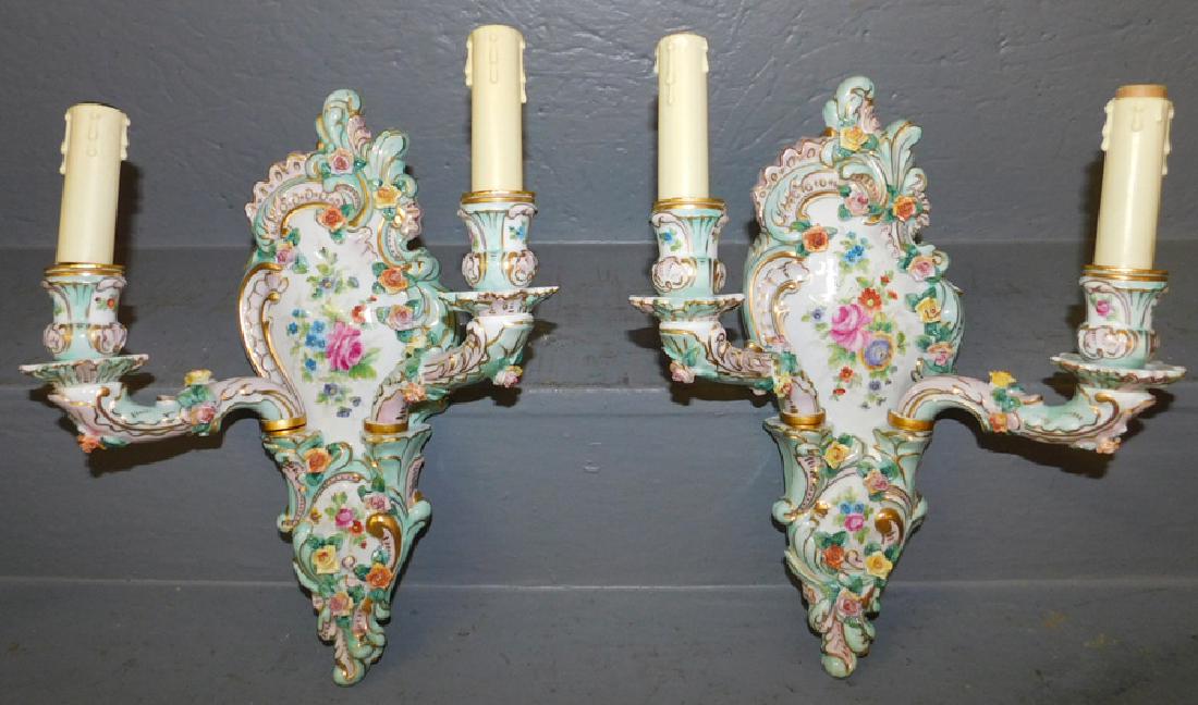 Pair of Dresden style candelabra. (1 of 4)