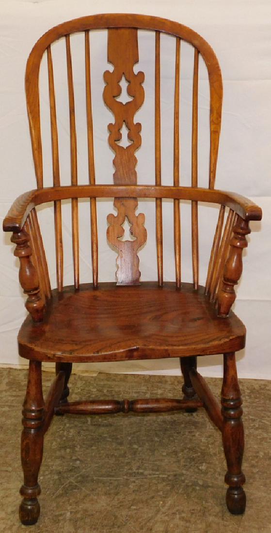 High back English Elmwood Windsor arm chair (1 of 2)