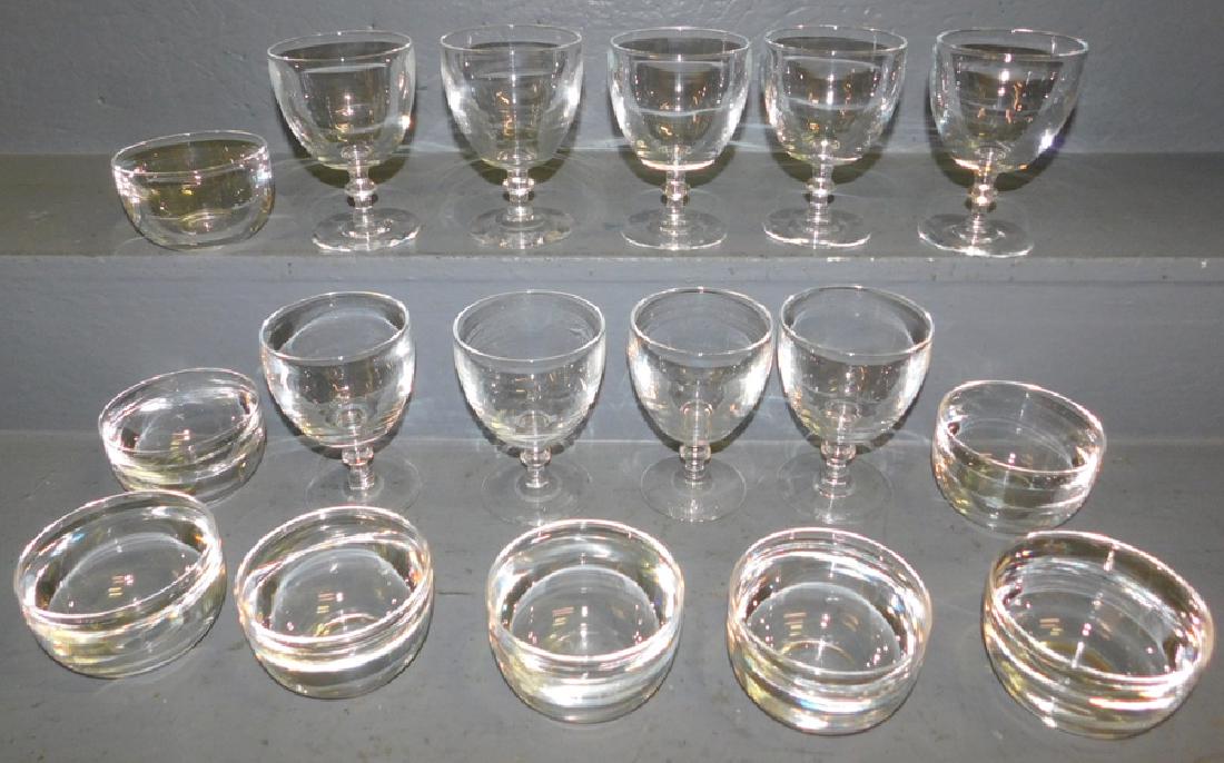 9 signed Steuben wines & bowls, original boxes. Â  (1 of 7)