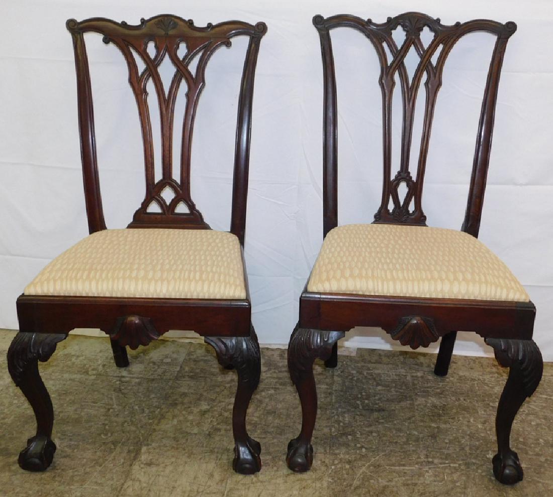 2 Robert Morris Mahogany style chairs.: 2 Robert Morris Mahogany style chairs. 41" tall.