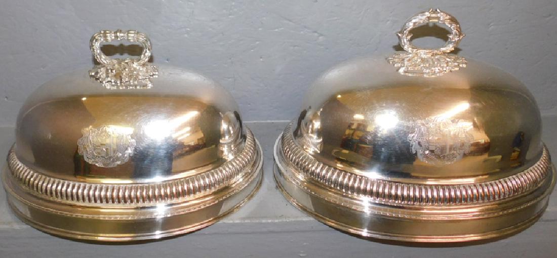 2 Matthew Bolton Armorial crested meat domes (1 of 5)