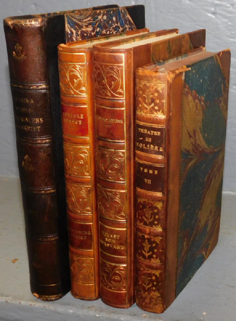 4 leather bound books. (1 of 5)