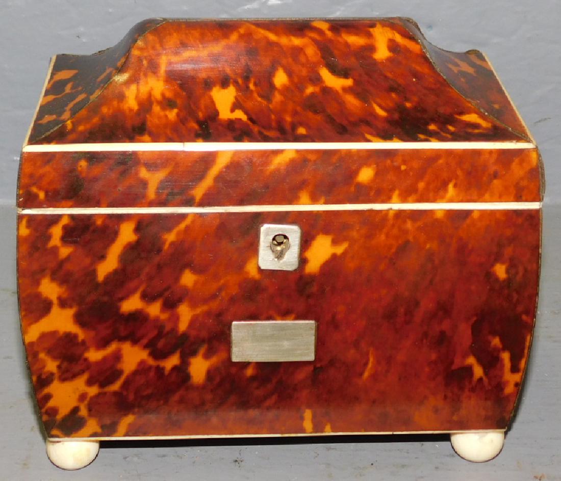 Faux tortoise shell tea caddy (1 of 4)