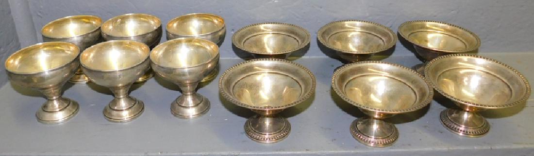 2 sets of 6 weighted sterling sherbets (1 of 3)
