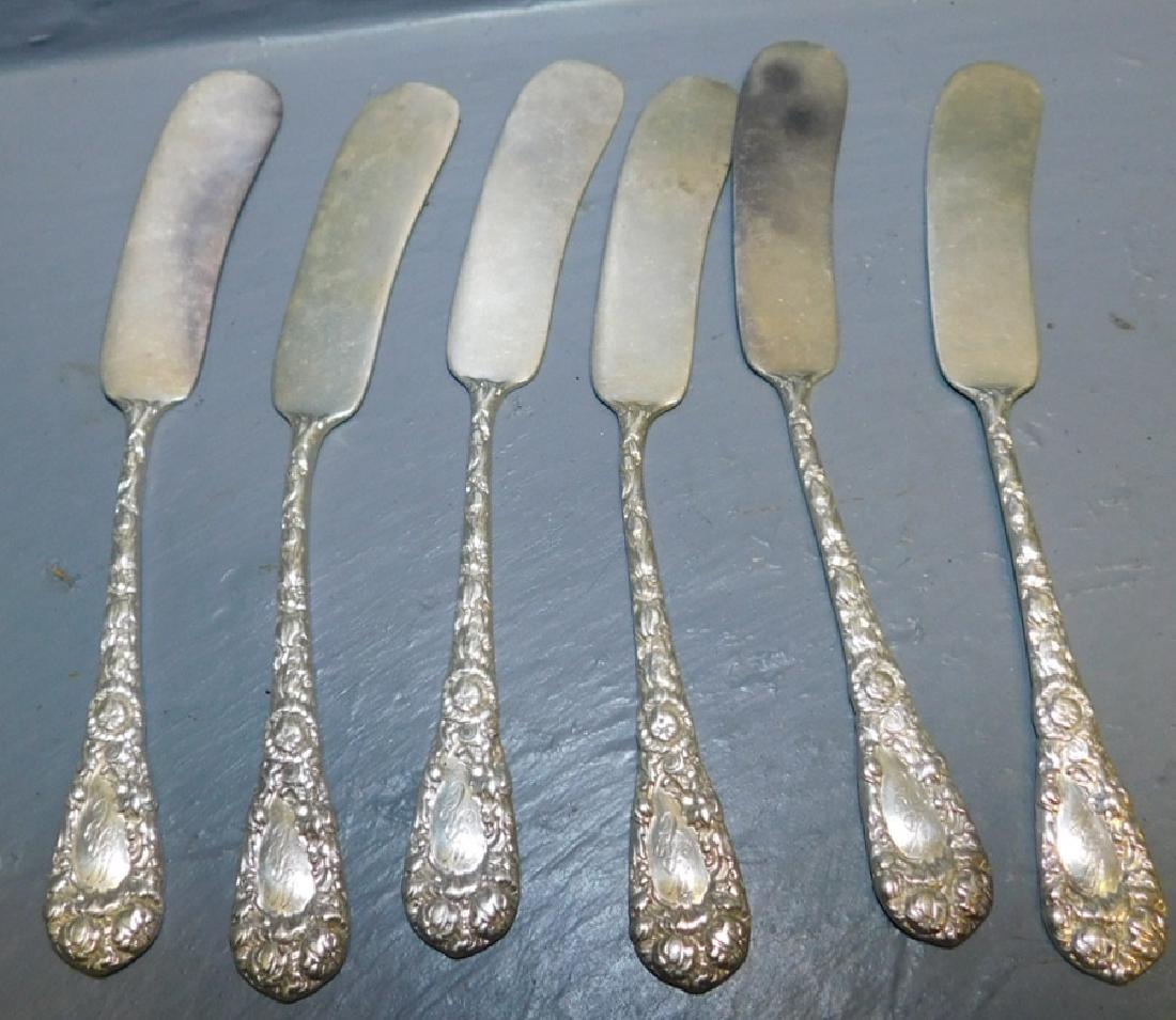 6 Baltimore Sterling Butter Knives