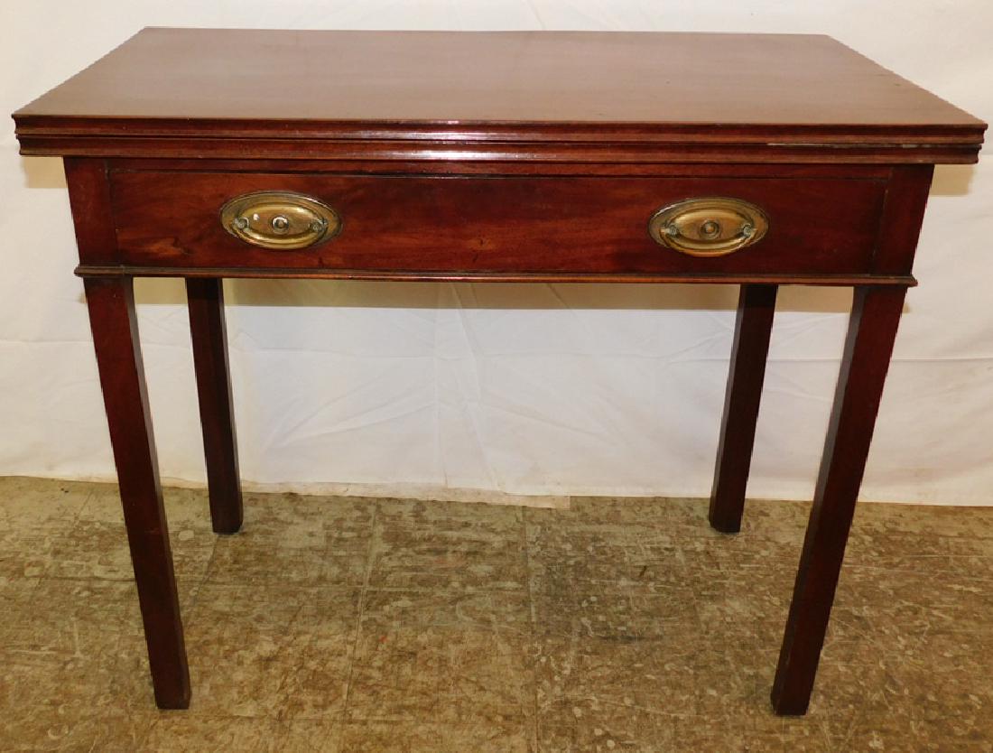 Mahogany Georgian fold over game table (1 of 5)