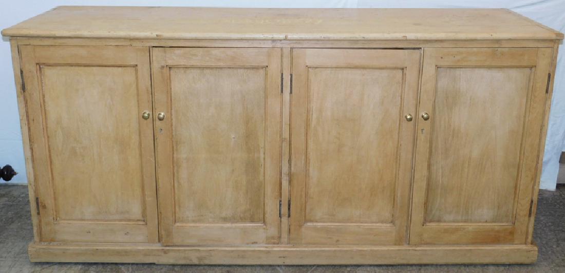 19th C Pine 4 door buffet (1 of 3)