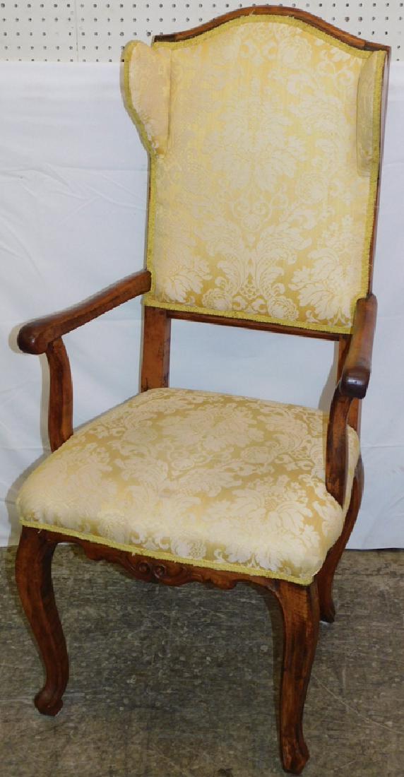 18th c country French trifold foot wing chair (1 of 4)