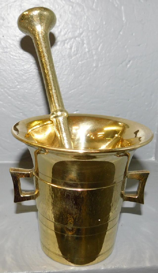 Antique brass mortar and pestle (1 of 3)
