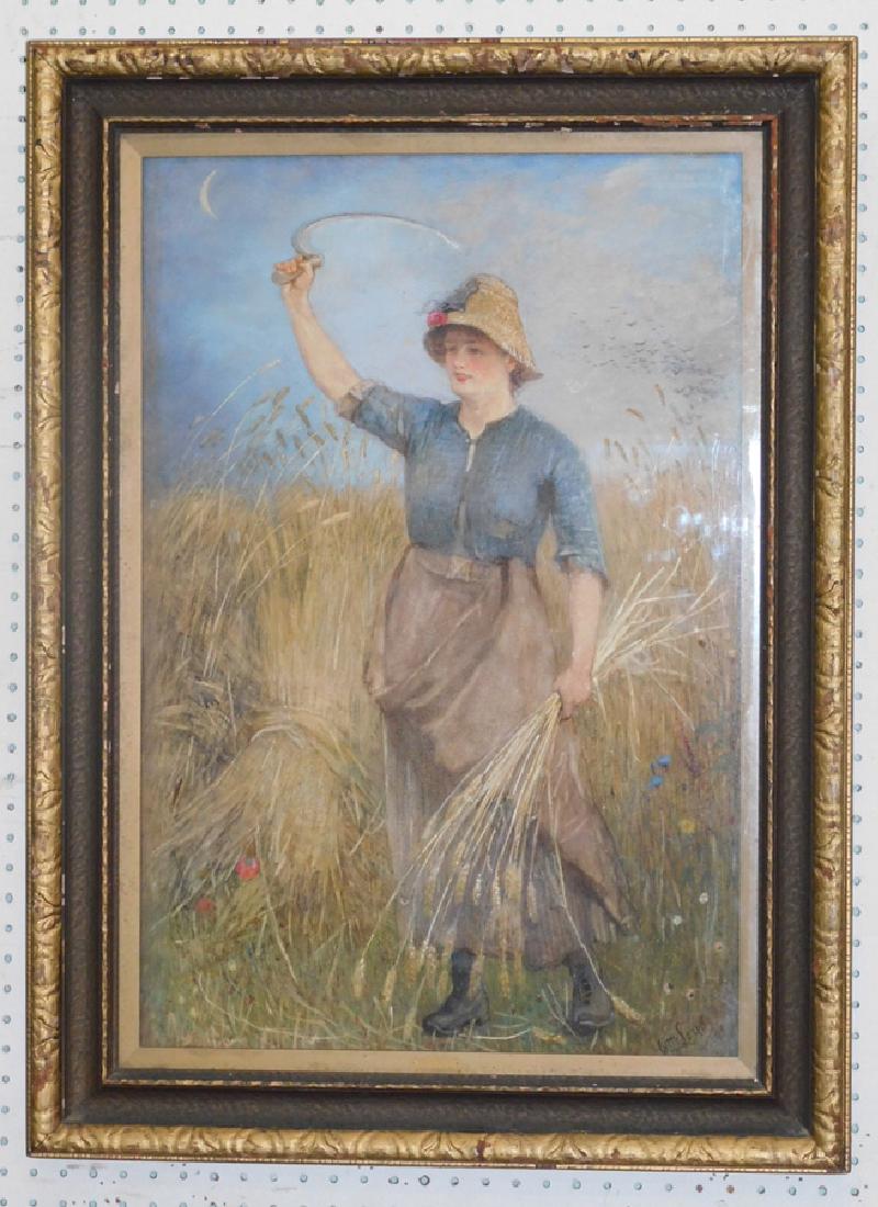 19th C pastel. Otto Theodore Leyde.1835-97 (1 of 4)