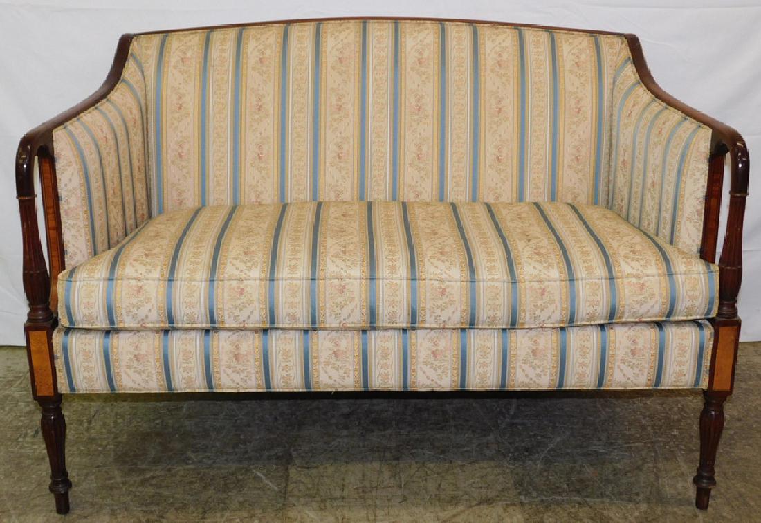 Southwood Sheraton mah and inl frame settee (1 of 5)