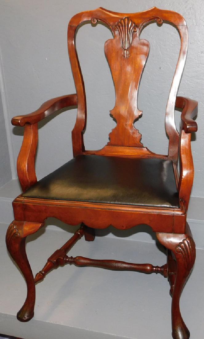 QA mahog. stretcher base arm chair (1 of 3)