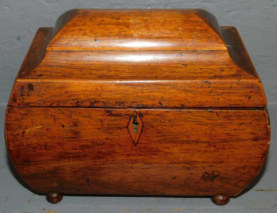 Early 19th C  sarcophagus tea caddy (1 of 4)