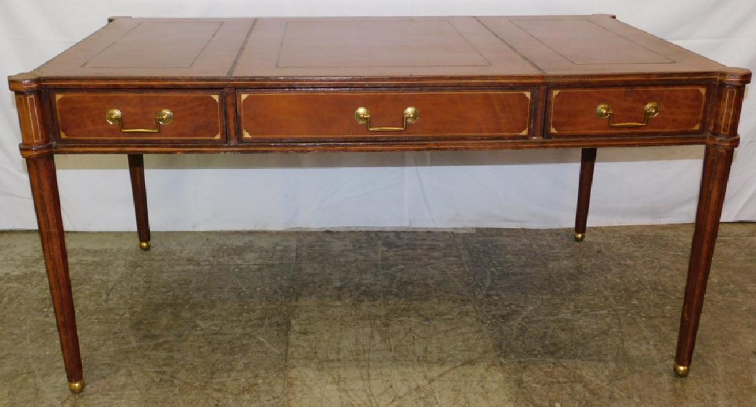 Modern Sheraton  tooled leather top table (1 of 5)