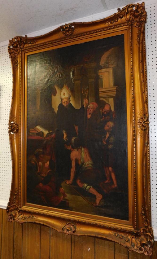 19th C Vatican scene OOC laid on board (1 of 4)