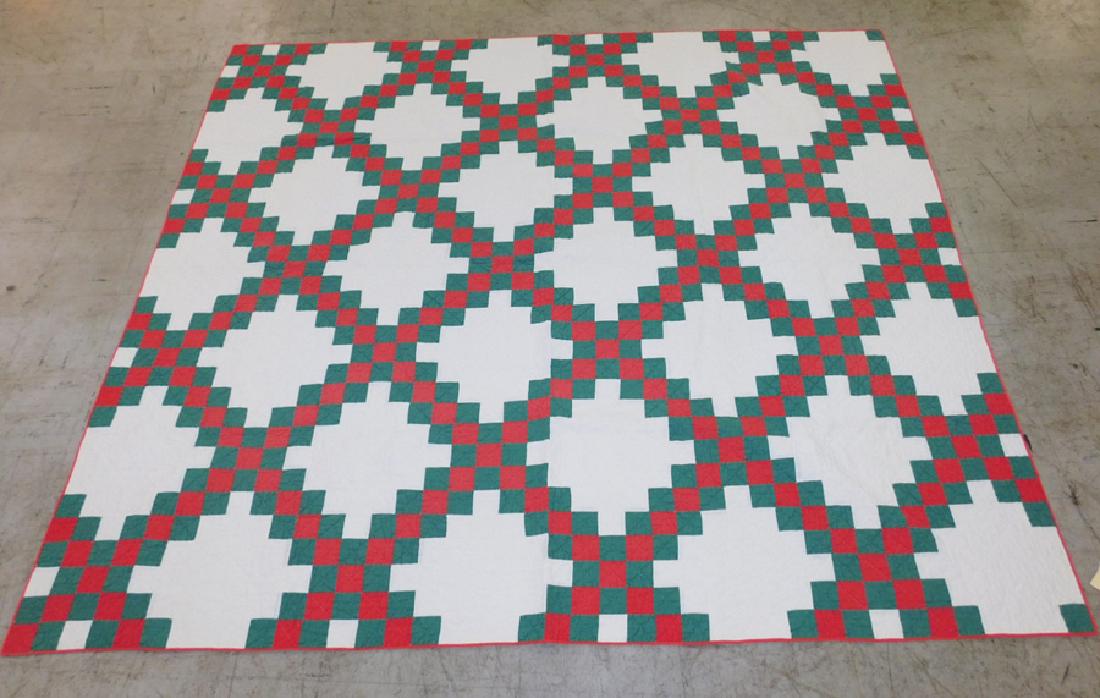 Pair needlework block pattern quilts (1 of 3)