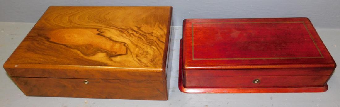 Inlaid m.o.p. game box and rosewood box (1 of 2)