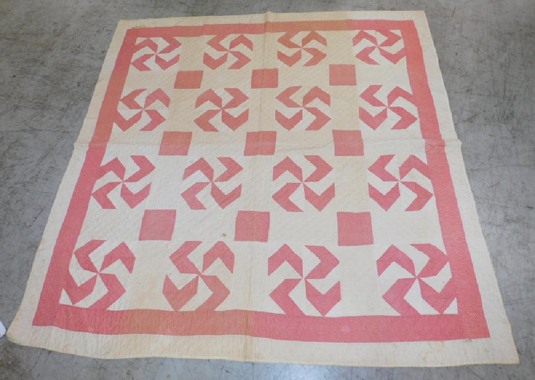 Early Patchwork Pinwheel double quilt (1 of 1)