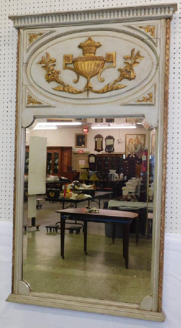 Painted French style beveled edge mirror (1 of 3)