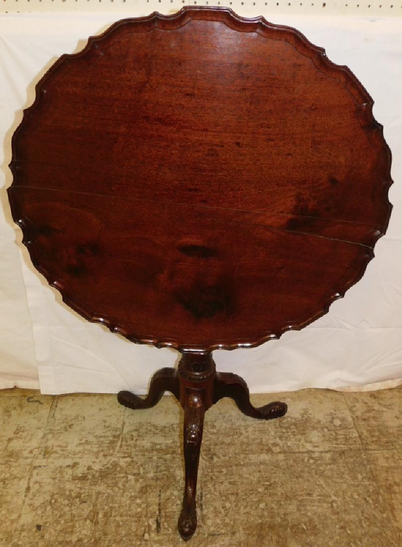Pie crust tilt top birdcage Queen Anne table (1 of 3)