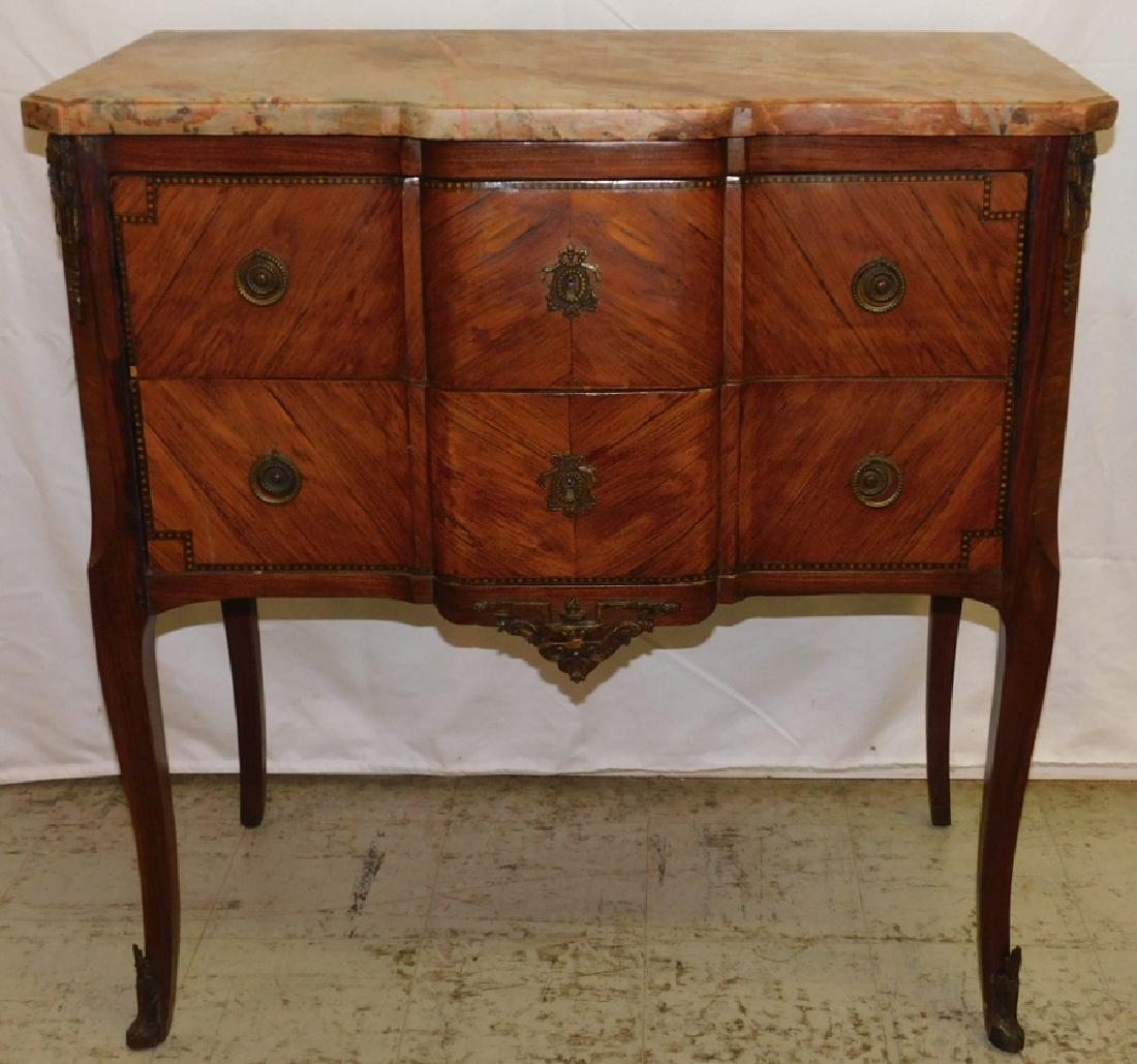 19th C Fr MT Satinwood Inlaid Commode (1 of 4)