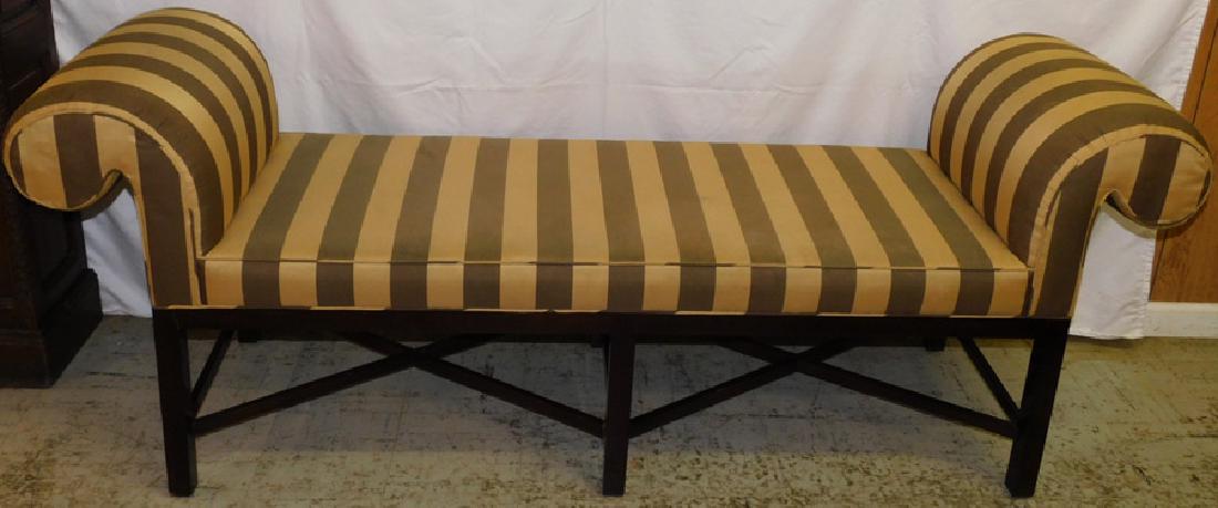 Straight Leg Mahog Chipp Daybed By Baker: Straight Leg Mahogany Chippendale Daybed By Baker. 72" W 29 1/2" H