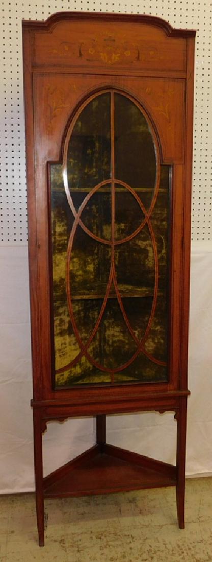 Edwardian Inlaid French Corner Cabinet (1 of 5)