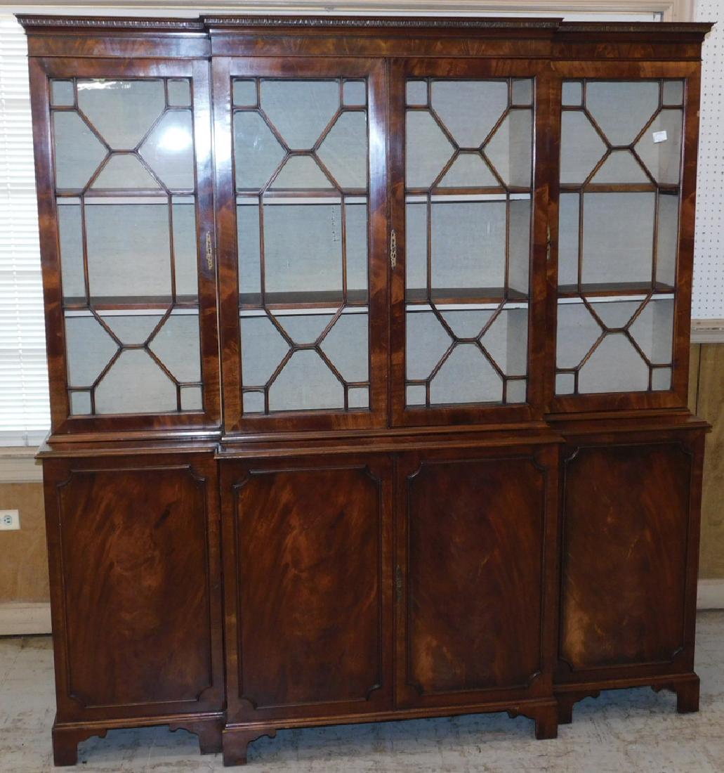 2 Pc Mahogany Glass Pane Top Breakfront (1 of 4)