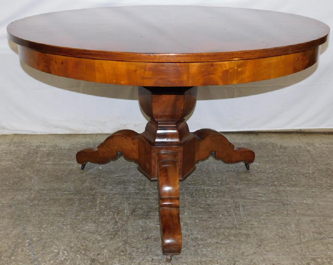 Round English Burl Walnut Breakfast Table (1 of 3)
