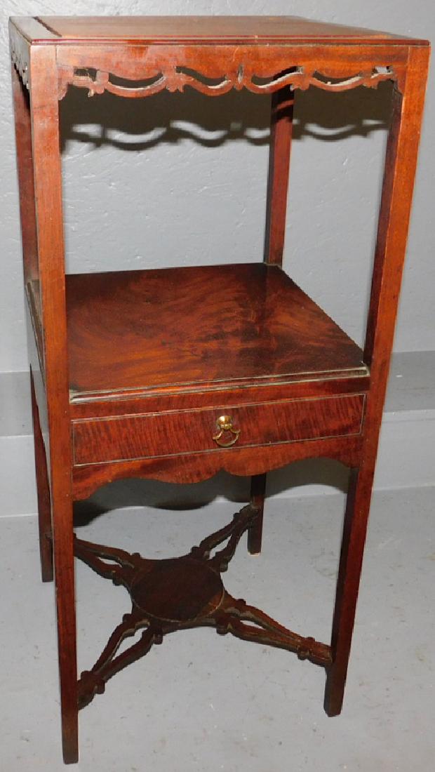 19th C Mahog HW Washstand With Fretwork (1 of 3)
