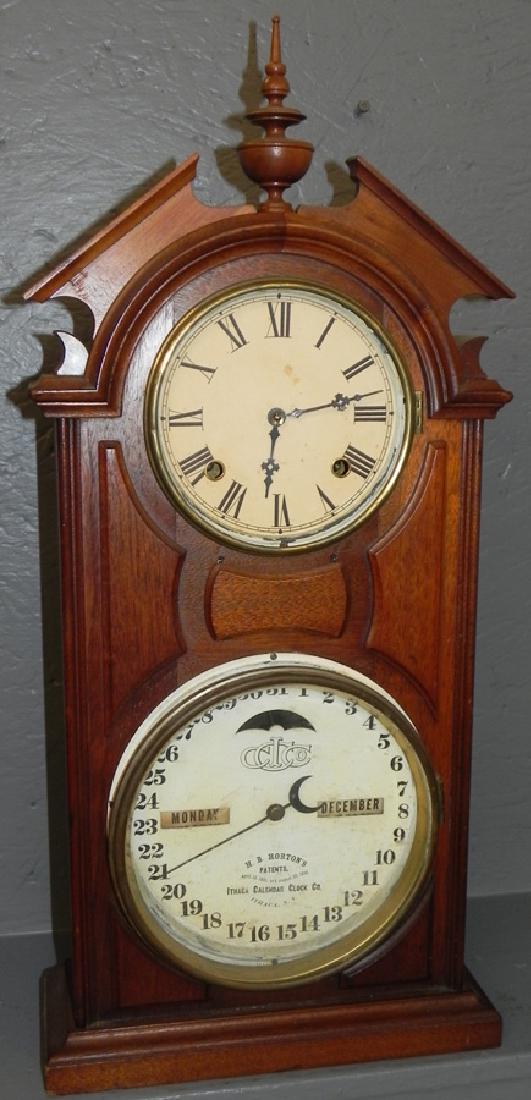 Ithaca Calendar Clock In Wanut Case (1 of 3)