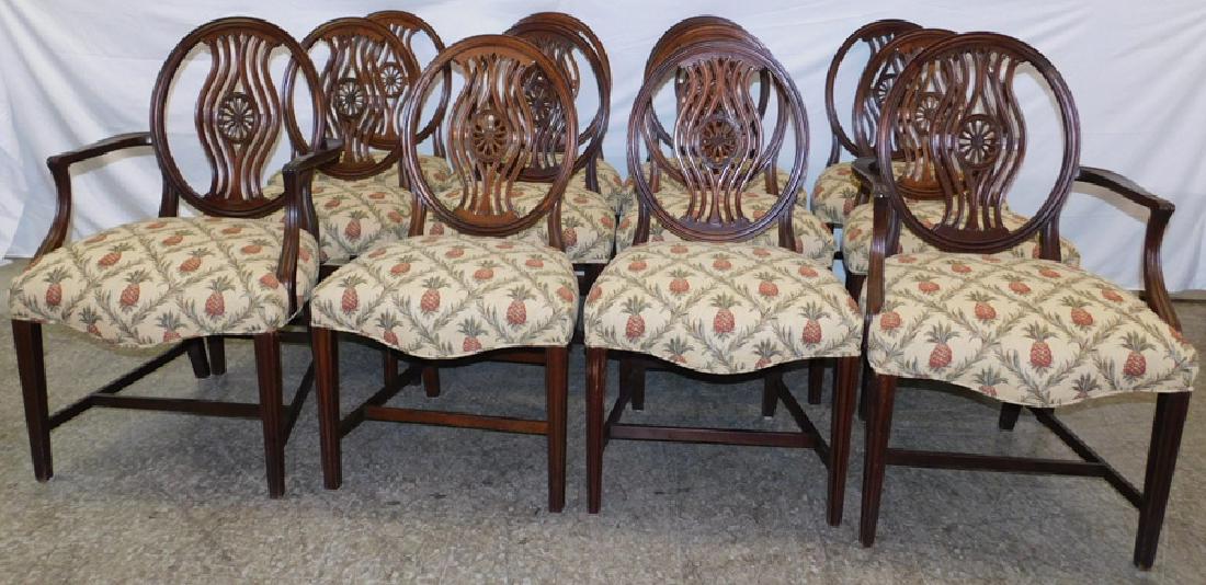 Set 12 Georgian Style Mahogany Chairs (1 of 3)