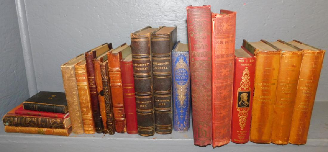 20 Misc Leather Bound Books (1 of 2)