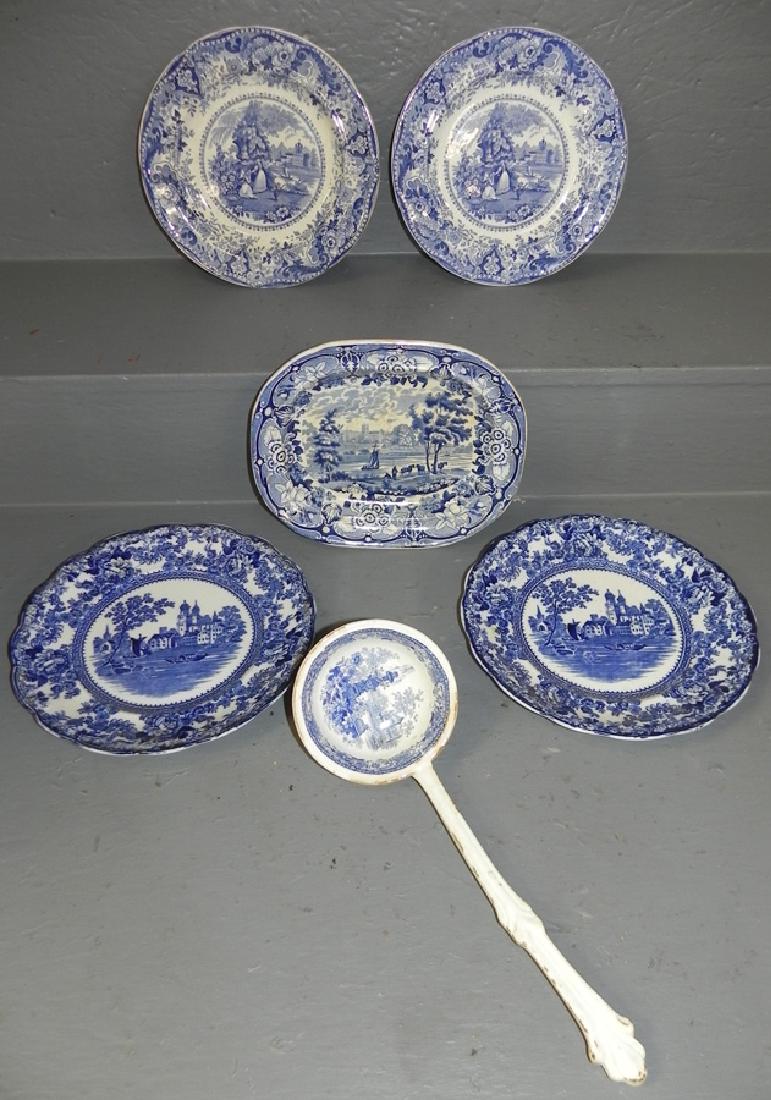 Six English Transfer 4 Plates ,Platter & Ladle (1 of 2)