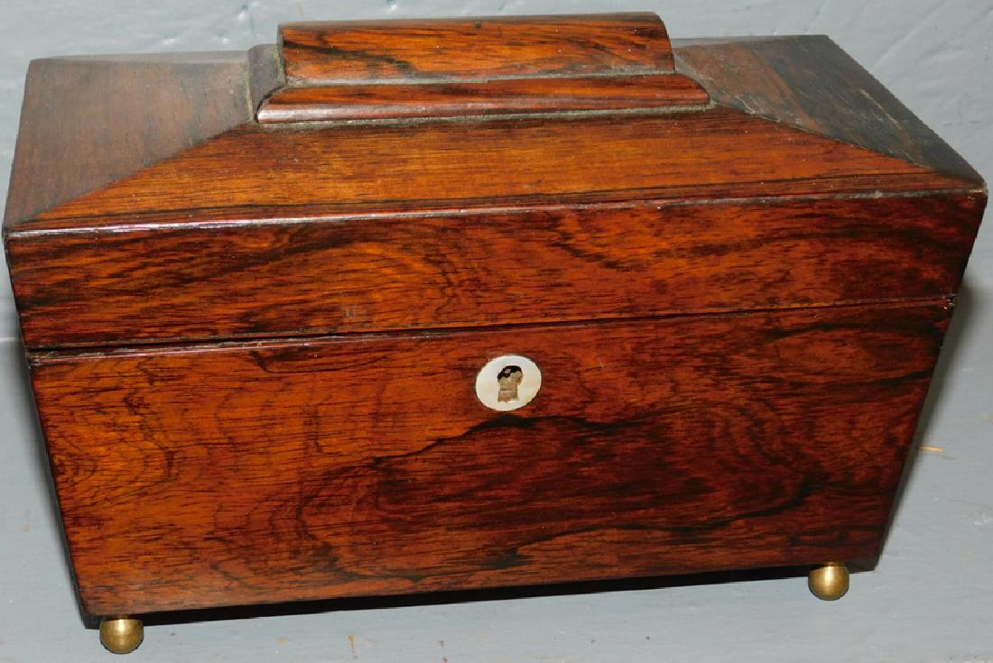 Rosewood Dome Top Tea Caddy (1 of 3)