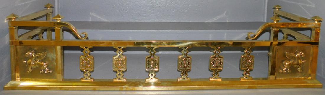 Polished Brass Fire Fender (1 of 3)