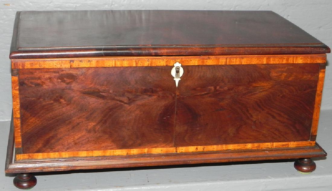 Mahogany 19th C Tea Caddy With Fitted Int (1 of 7)