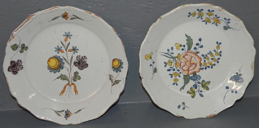 Two Polychrome Delft 18th C Plates (1 of 2)