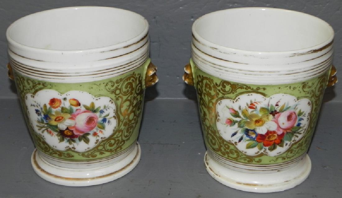 Pair Old Paris Cache Pots On Stands (1 of 4)