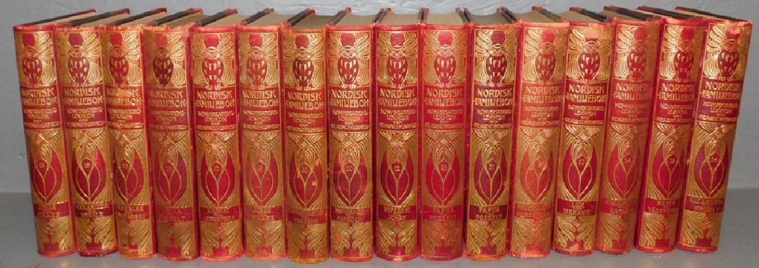 14 Leather bound German Encyclopedia Books (1 of 3)