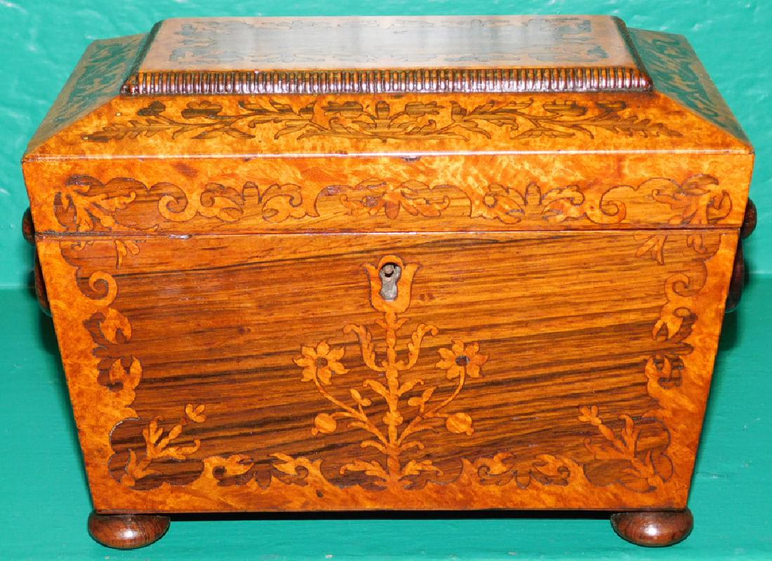 Sarcophagus Burl Walnut Tea Caddy (1 of 4)