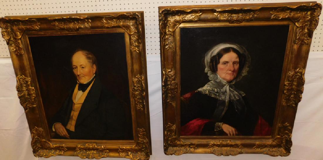 Pr 18th C Ladies & Gents Portrait Oil Paintings (1 of 4)